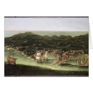 Ön av Barbados, c.1694 (olja på kanfas) Hälsningskort