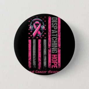 ON BACK Dispatcher Bröstcancer Medvetenhet Rosa Knapp