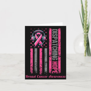 ON BACK Dispatcher Bröstcancer Medvetenhet Rosa Kort