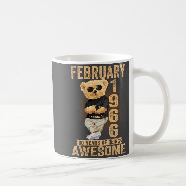 (on Back) February 1966 60th Birthday 60 Years Ted Kaffemugg (Höger)