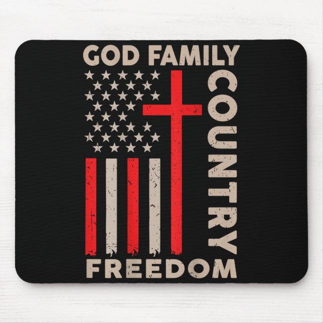 On-back God Family Country Dom Patriotic Christian Musmatta (Framsidan)