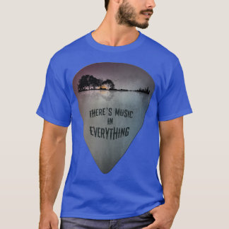 ON BACK Guitar Pick Distressed Lake Reflections Gu T Shirt