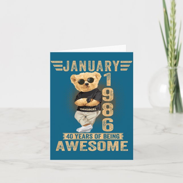 (on Back) January 40th Birthday Men Women 1986 Ted Kort (Framsida)