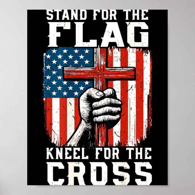 On-back Stand For Flag Kneel Cross Patriotic Chris Poster (Framsidan)