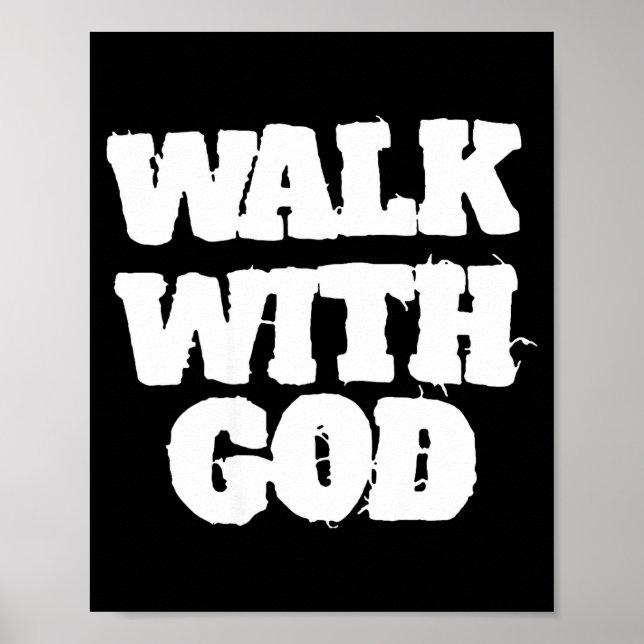 On Back Walk With Jesus God Christian Men Women Sa Poster (Framsidan)