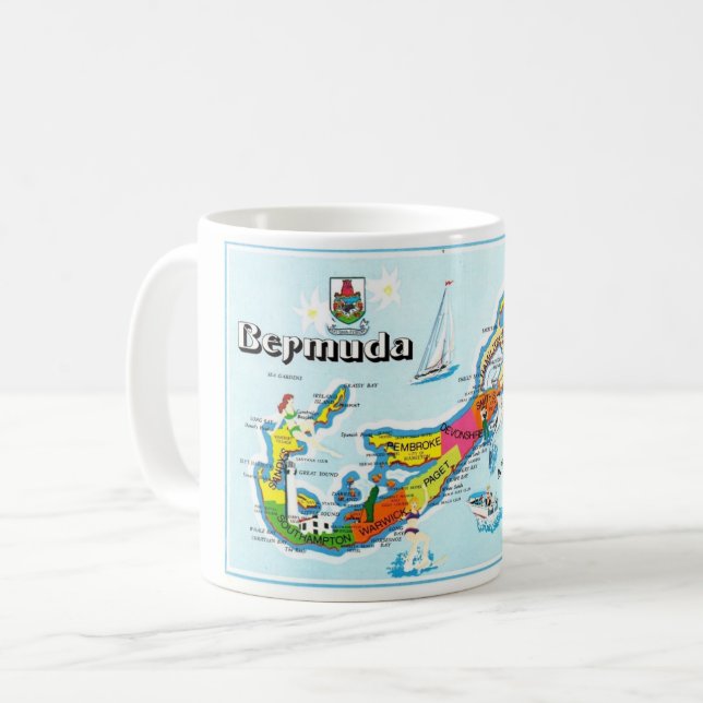 ön Bermuda Colorful Mugg (Framsida vänster)