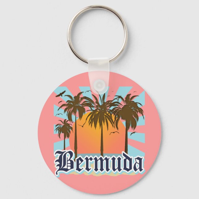 ön Bermuda Souvenirs Nyckelring (Framsida)