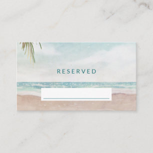 Ön Breeze Sandy Beach Reserved Seating Bröllop Placeringskort
