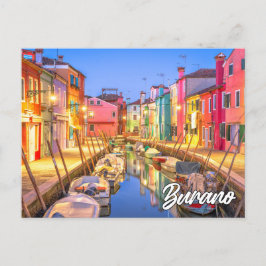 ön Burano, Italien Vykort