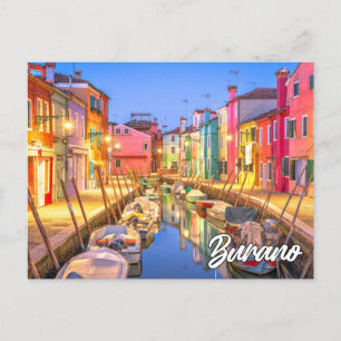 ön Burano, Italien Vykort