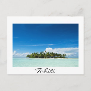 Ön Desert i pacific with Tahiti vycard Vykort