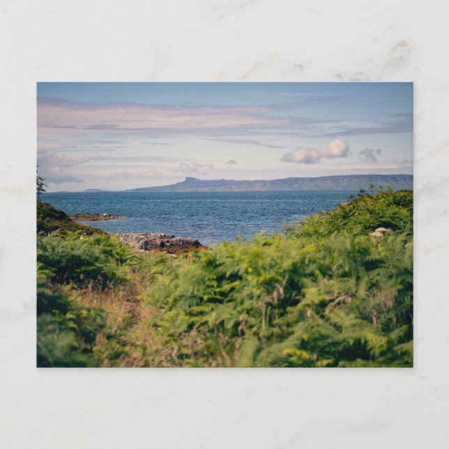 Ön Eigg från havet Helg Vykort (Framsida)