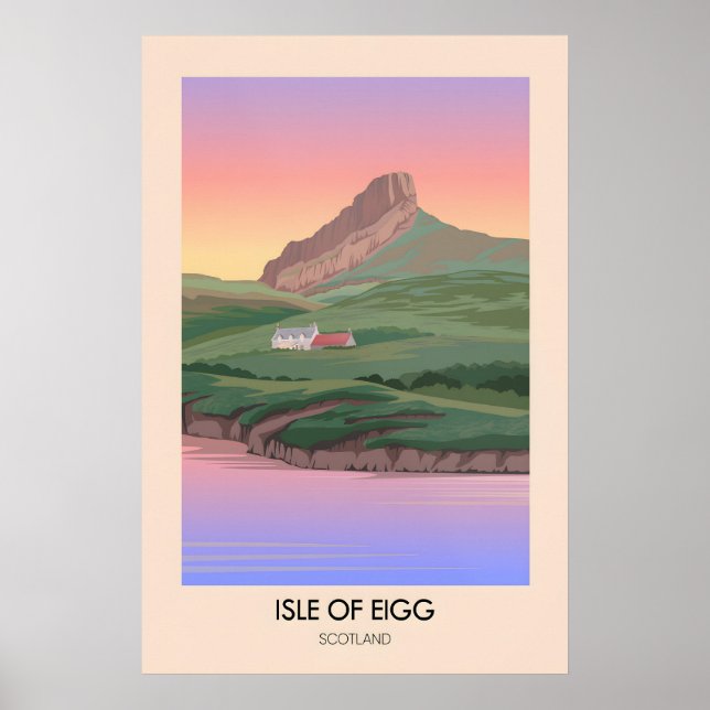 Ön Eigg Skottland Resa Affisch (Framsidan)