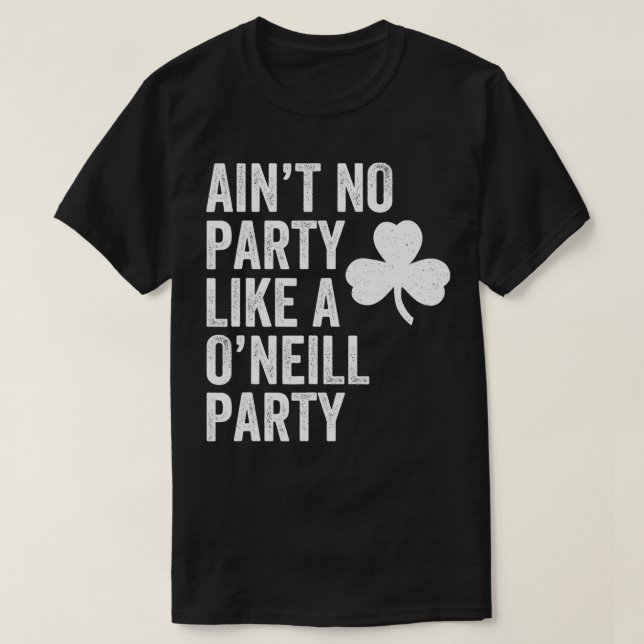ON eill Nebraska St patricks day Shamrock Party T Shirt (Design framsida)