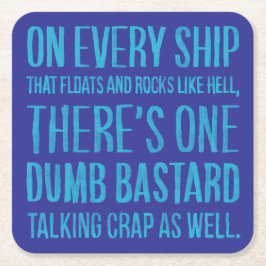 On Every Ship Underlägg Papper Kvadrat