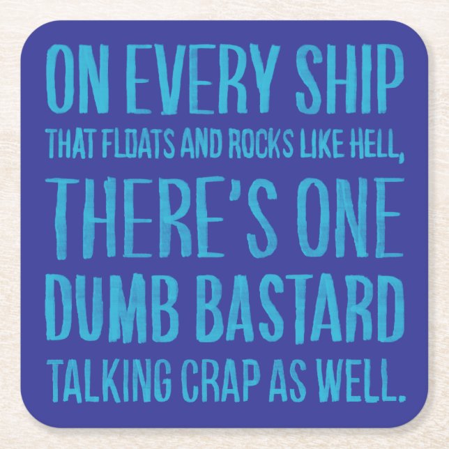 On Every Ship Underlägg Papper Kvadrat (Framsidan)