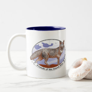 Ön Fox Logotyp Mugg Blue Insida 11 oz