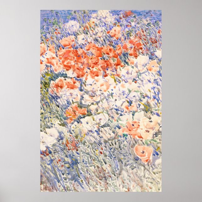 Ön Garden av Childe Hassam. Poster (Framsidan)