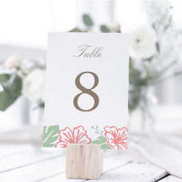 Ön Hibiscus-Bordsnummer Card Bordsnummer