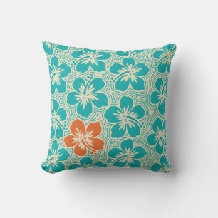 ön Hibiscus Hawaiian Reversible Square Pillow Kudde