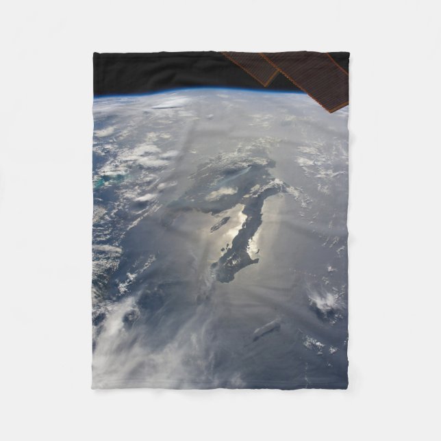 ön Hispaniola med Sunglin Fleecefilt (Framsidan)