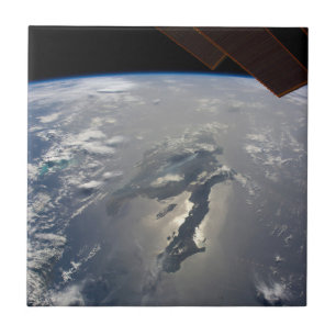 ön Hispaniola med Sunglin Kakelplatta