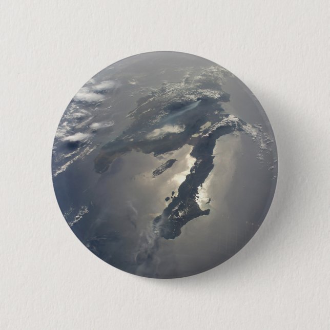 ön Hispaniola med Sunglin Knapp (Framsida)