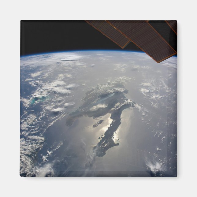 ön Hispaniola med Sunglin Magnet (Framsidan)