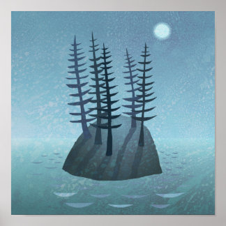 Ön i oceankonsten poster
