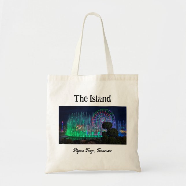Ön i Pigeon Forge, Tennessee Tote Bag Tygkasse (Framsidan)