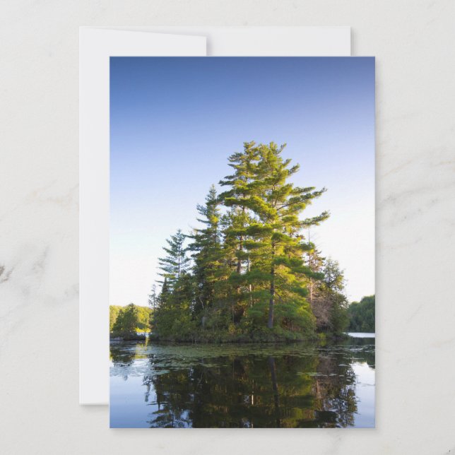 Ön i Sjö Long Pond Tack Kort (Framsida)