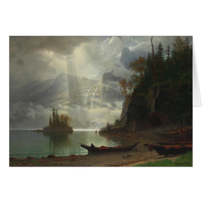 Ön i Sjö (olja på canvas) Hälsningskort (Framsidan Horizontal)
