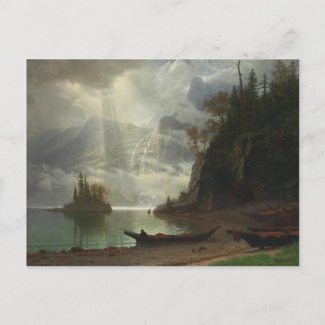 Ön i Sjö (olja på canvas) Vykort (Framsida)