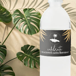 Ön Jamaica Födelsedags Vattenflaska Etikett