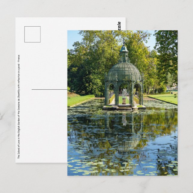 ön Kärlek i Chateau de Chantilly Vykort (Fram/baksida)