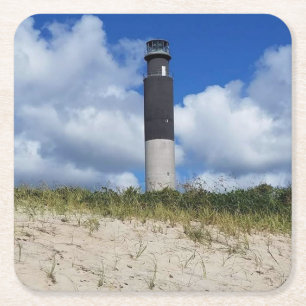 Ön LIghthouse Underlägg Papper Kvadrat