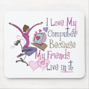 On-line vänner Mousepads Musmatta