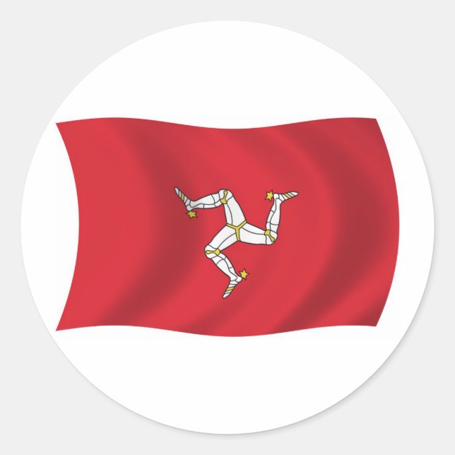 Ön Man Flagga Klistermärke (Framsida)