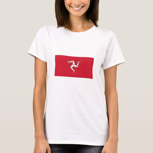 Ön Man-flagga T Shirt (Framsida)