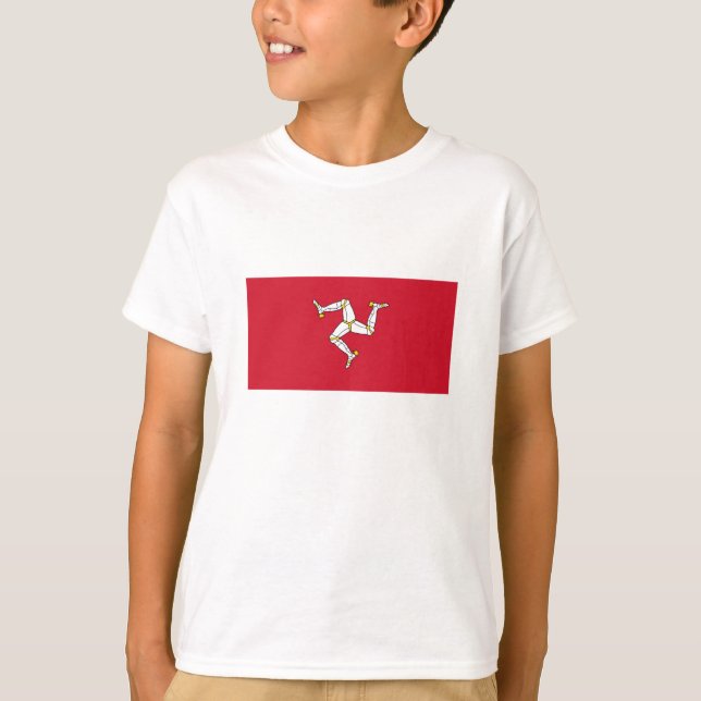 Ön Man-flagga T Shirt (Framsida)
