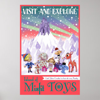 ön Misfit Leksak Rudolph Vintage Stil Trav Poster