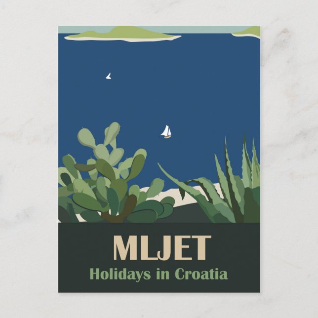 Ön Mljet, Kroatien Vykort (Framsida)