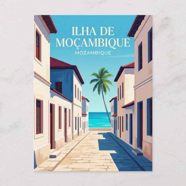 Ön Moçambique Moçambique Vykort (Framsida)