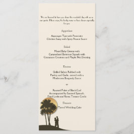 Ön Paradise Bröllop Menu Meny