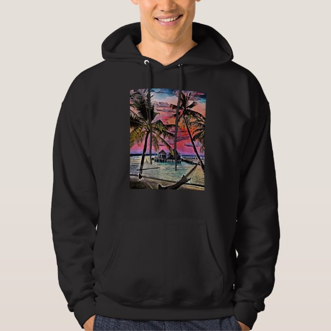 ön Paradise Maldives 1 Hoodie (Framsida)