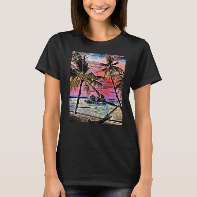 ön Paradise Maldives 1 T Shirt (Framsida)