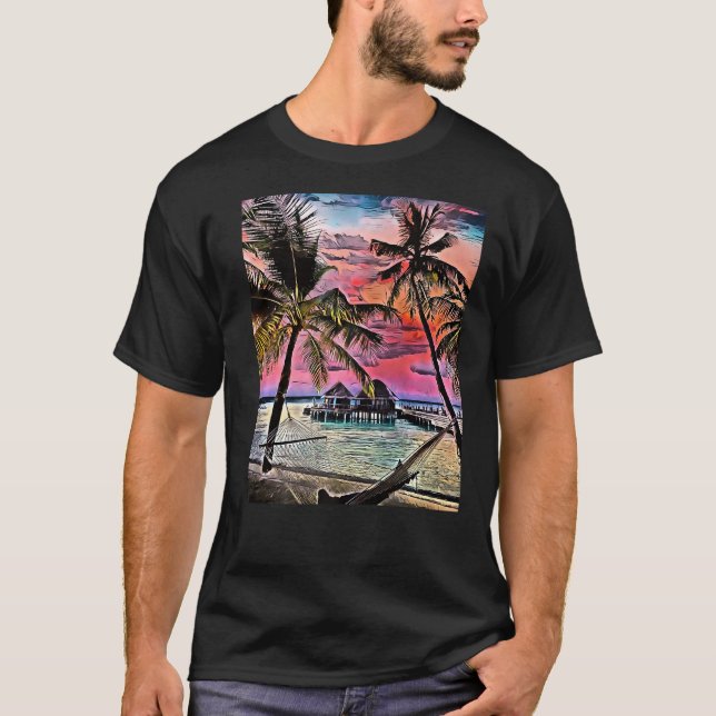ön Paradise Maldives 1 T Shirt (Framsida)