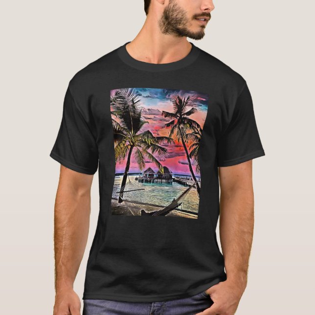 ön Paradise Maldives 1 T Shirt (Framsida)