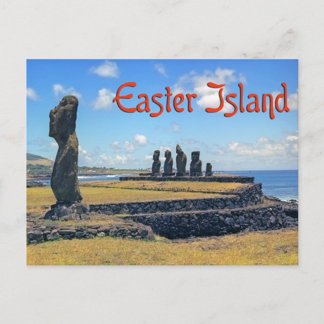 Ön påsk (Rapa Nui) Vykort (Framsida)