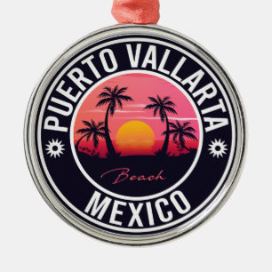 ön Puerto Vallarta Mexiko. Mexican Playa Julgransprydnad Metall